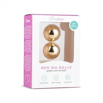 Вагінальні кульки Gold ben wa balls, 25 мм 3 Вагінальні кульки Gold ben wa balls, 25 мм