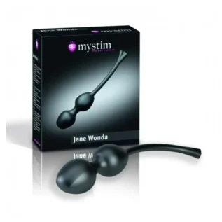 Alternative view of Вагінальні кульки Mystim Jane Wonda Geisha Balls Duo чорні, 19 см х 3 см