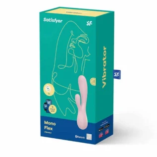 Вібромасажер кролик SATISFYER MONO FLEX з підключенням до додатку, рожевий 9 Вібромасажер кролик SATISFYER MONO FLEX з підключенням до додатку, рожевий - Зображення 4