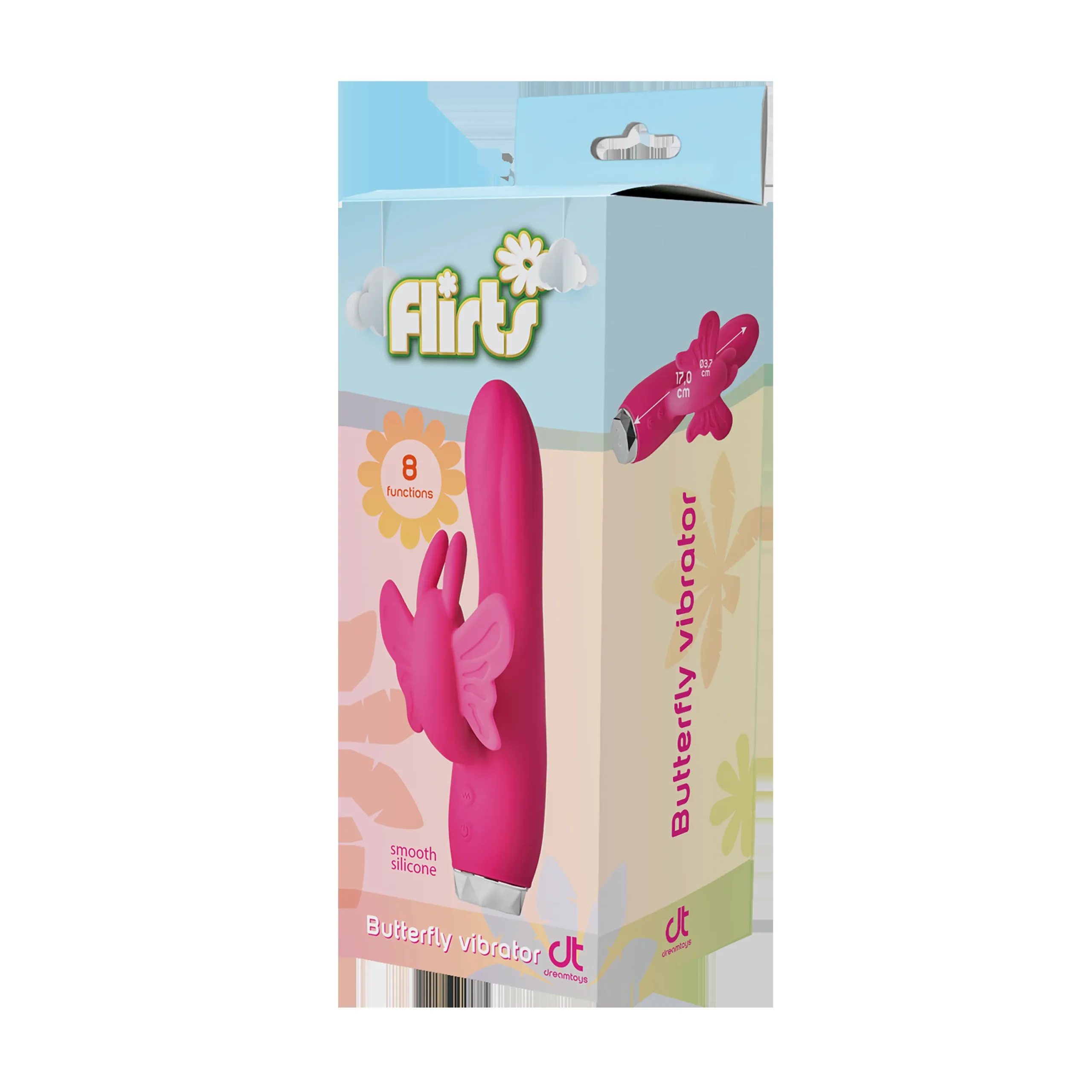 Вібратор кролик у вигляді Метелики Dream Toys Flirts Butterfly, рожевий, 17 см х 3 см 9 Вібратор кролик у вигляді Метелики Dream Toys Flirts Butterfly, рожевий, 17 см х 3 см - Зображення 7