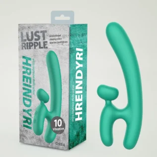 Вібратор у формі літери "Н" зі стимуляцією клітора Chisa Lust Ripple Hreindyri, зелений