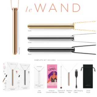 Віброкуля на ланцюжку Le Wand NECKLACE VIBE, металевий, золотий - Зображення 8