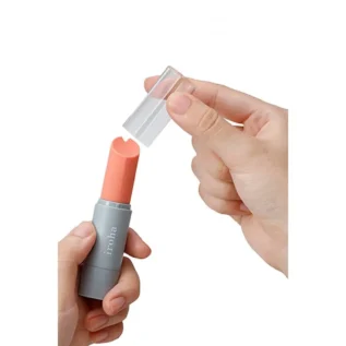 Alternative view of Віброкуля у вигляді помади Iroha Stick Tenga, медичний силікон, помаранчева з сірим