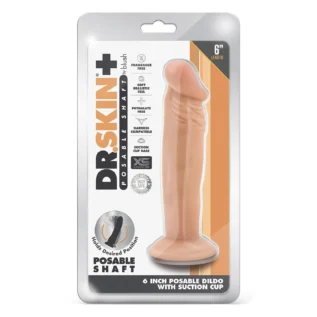 Фалоімітатор DR. SKIN PLUS 6 INCH POSABLE DILDO VANILLA - Зображення 2