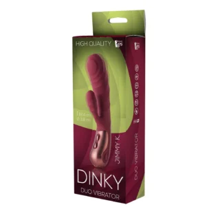 Подвійний вібратор рельєфний Dream Toys Dinky Duo Vibrator Jimmy K, бордовий - Зображення 3