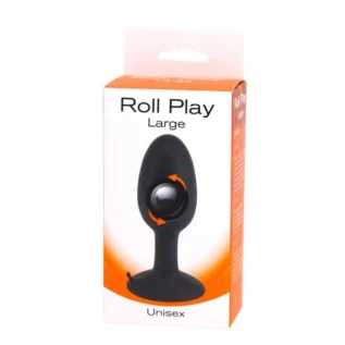 Alternative view of Анальна пробка з внутрішнім кулькою ROLL PLAY large BLACK