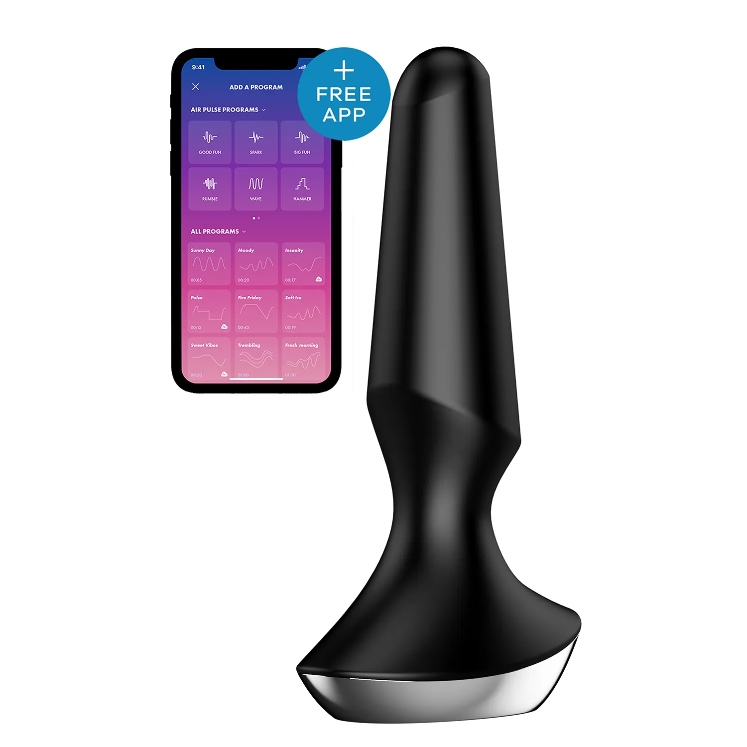 Анальна пробка з функцією керування зі смартфона Satisfyer Plug-Ilicious, чорний 3 Анальна пробка з функцією керування зі смартфона Satisfyer Plug-Ilicious, чорний