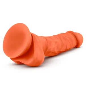 Фалоімітатор з подвійною щільністю Blush NEO ELITE 7.5 INCH ORANGE - Зображення 4