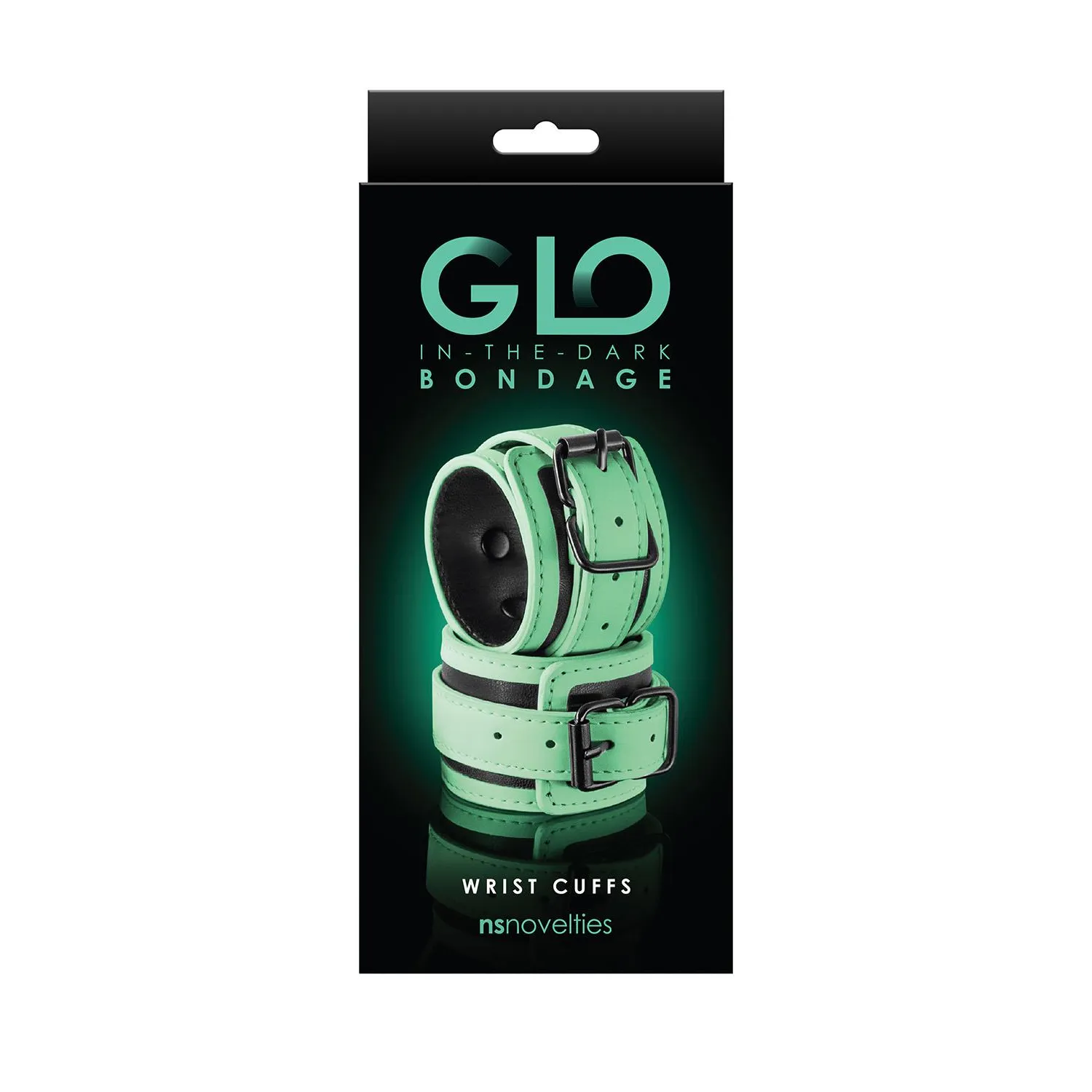 Наручники, світяться у темряві NS Novelties GLO BONDAGE WRIST CUFF GREEN 4 Наручники, світяться у темряві NS Novelties GLO BONDAGE WRIST CUFF GREEN - Зображення 2