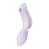 Подвійний вібратор з вакуумною стимуляцією Satisfyer Curvy Trinity 2 бузковий