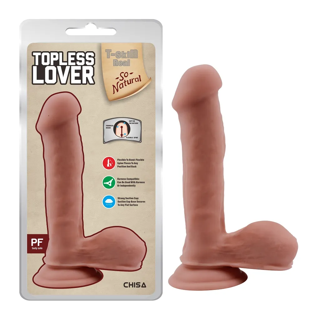 Фалоімітатор на присосці Chisa T-skin ReaL Topless Lover реалістичний, бежевий 3 Фалоімітатор на присосці Chisa T-skin ReaL Topless Lover реалістичний, бежевий