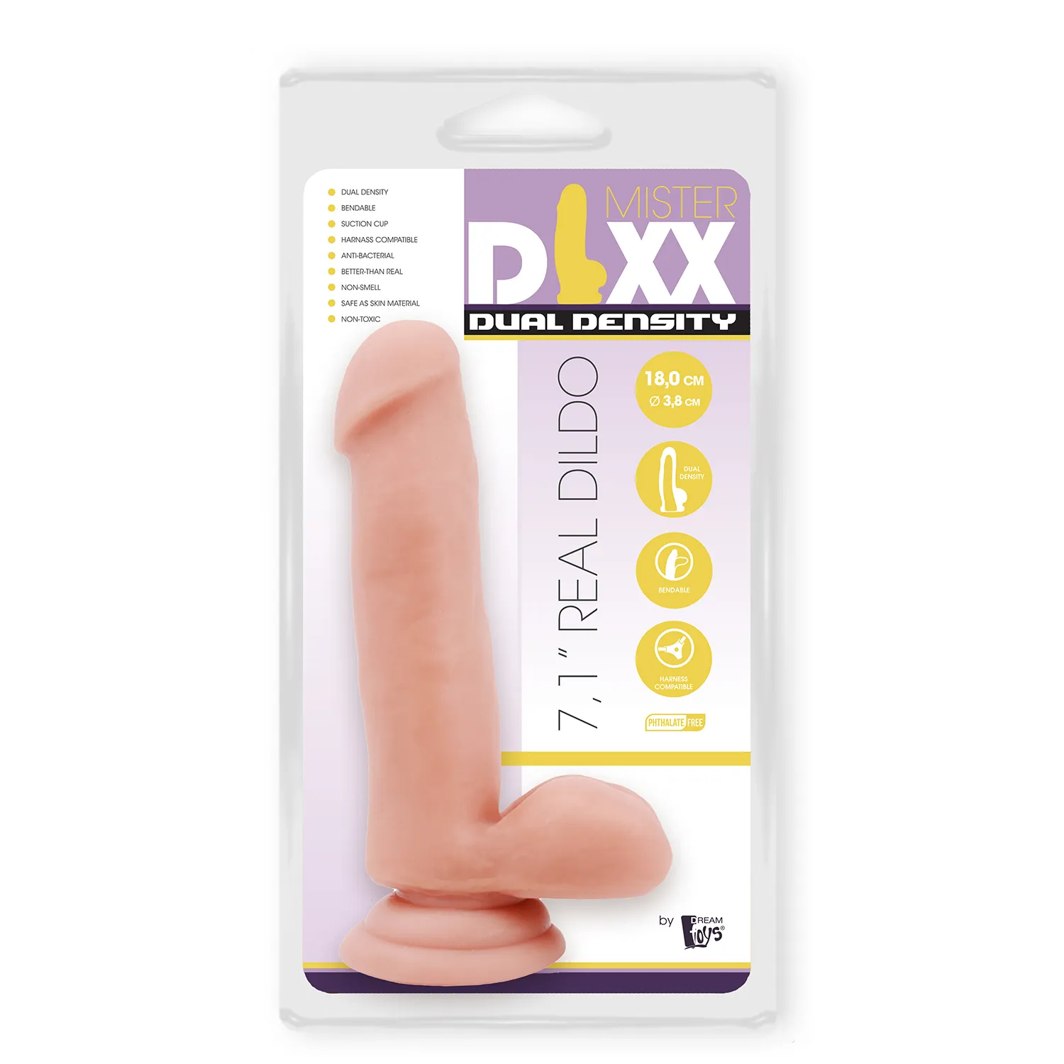 Фалоімітатор з подвійною щільністю Mr. DIXX 7.1INCH DUAL DENSITY DILDO 4 Фалоімітатор з подвійною щільністю Mr. DIXX 7.1INCH DUAL DENSITY DILDO - Зображення 2