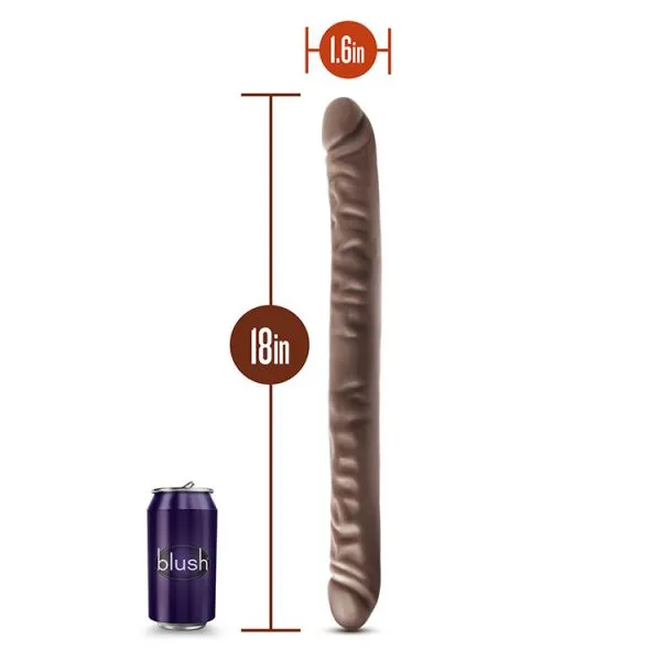 Подвійний фалоімітатор DR SKIN 18inch CHOCOLATE 6 Подвійний фалоімітатор DR SKIN 18inch CHOCOLATE - Зображення 4