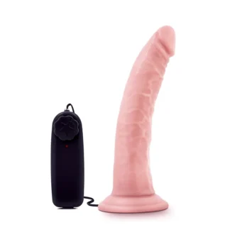 Вібратор Dr. Skin 7 Inch Realistic Vibrating Dildo with Suction Cup Vanilla