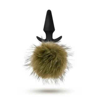 Анальна пробка з помпоном POM PLUGS BROWN