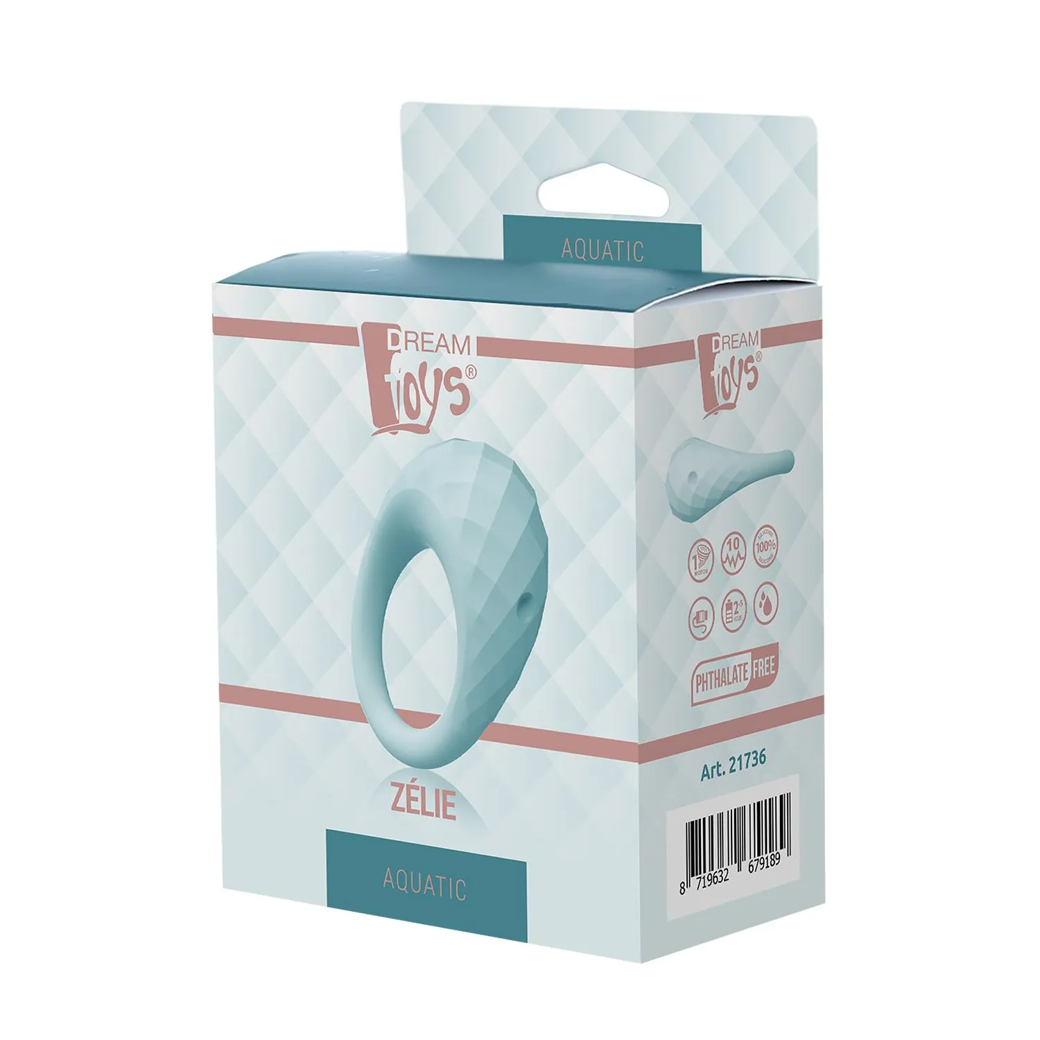 Ерекційне віброкільце Dream Toys AQUATIC ZELIE 4 Ерекційне віброкільце Dream Toys AQUATIC ZELIE - Зображення 2