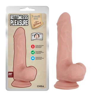 Фалоімітатор реалістичний Chisa T-skin ReaL Bottomless Pleasure з мошонкою на присосці