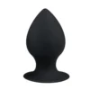 Зображення Анальна пробка з присоскою Round Butt Plug чорна, 8.5 см х 4 см