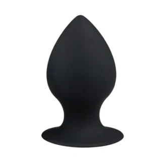 Анальна пробка з присоскою Round Butt Plug чорна, 8.5 см х 4 см