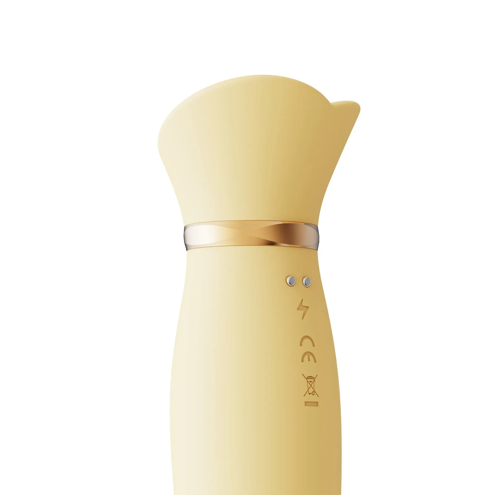Вібратор з підігрівом і вакуумною стимуляцією ZALO ROSE RABBIT YELLOW 5 Вібратор з підігрівом і вакуумною стимуляцією ZALO ROSE RABBIT YELLOW - Зображення 3