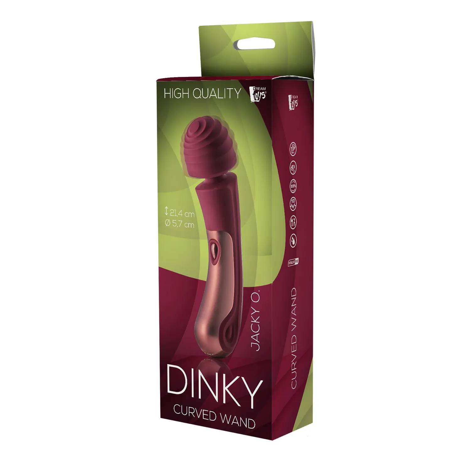 Вібратор мікрофон Dream Toys Dinky Curved Wand Jacky O бордовий 8 Вібратор мікрофон Dream Toys Dinky Curved Wand Jacky O бордовий - Зображення 6