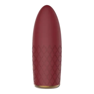 Компактний вібромасажер з рельєфною поверхнею Dream Toys Marly, бордовий, 11 х 4 см