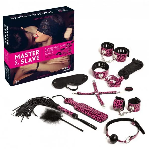Набір БДСМ 10 предметів Master & Slave, Pink Leopard 3 Набір БДСМ 10 предметів Master & Slave, Pink Leopard