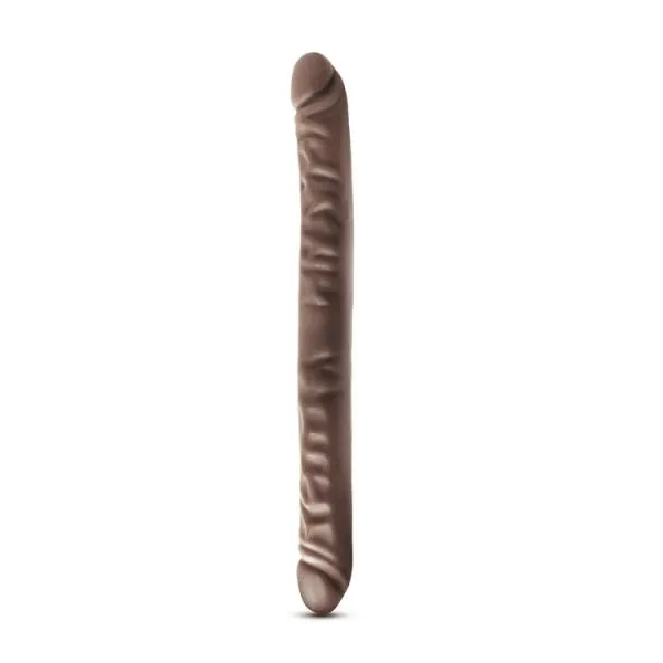 Подвійний фалоімітатор DR SKIN 18inch CHOCOLATE 3 Подвійний фалоімітатор DR SKIN 18inch CHOCOLATE