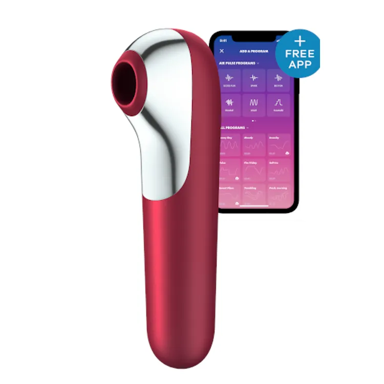 Вакуумний кліторальний стимулятор SATISFYER DUAL LOVE червоний 3 Вакуумний кліторальний стимулятор SATISFYER DUAL LOVE червоний