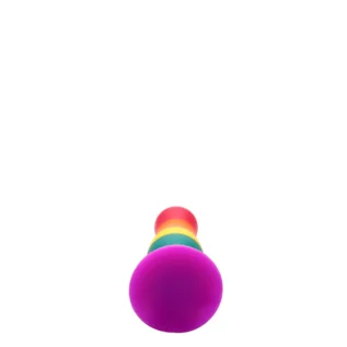 Райдужна анальна пробка COLOURFUL LOVE PLUG - Зображення 4