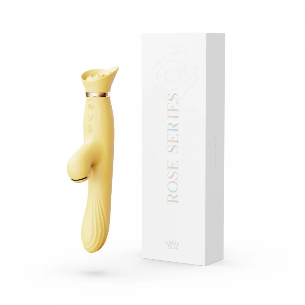 Вібратор з підігрівом і вакуумною стимуляцією ZALO ROSE RABBIT YELLOW 4 Вібратор з підігрівом і вакуумною стимуляцією ZALO ROSE RABBIT YELLOW - Зображення 2