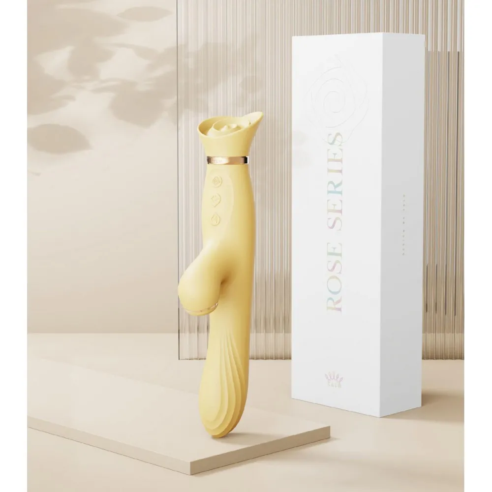 Вібратор з підігрівом і вакуумною стимуляцією ZALO ROSE RABBIT YELLOW 10 Вібратор з підігрівом і вакуумною стимуляцією ZALO ROSE RABBIT YELLOW - Зображення 8