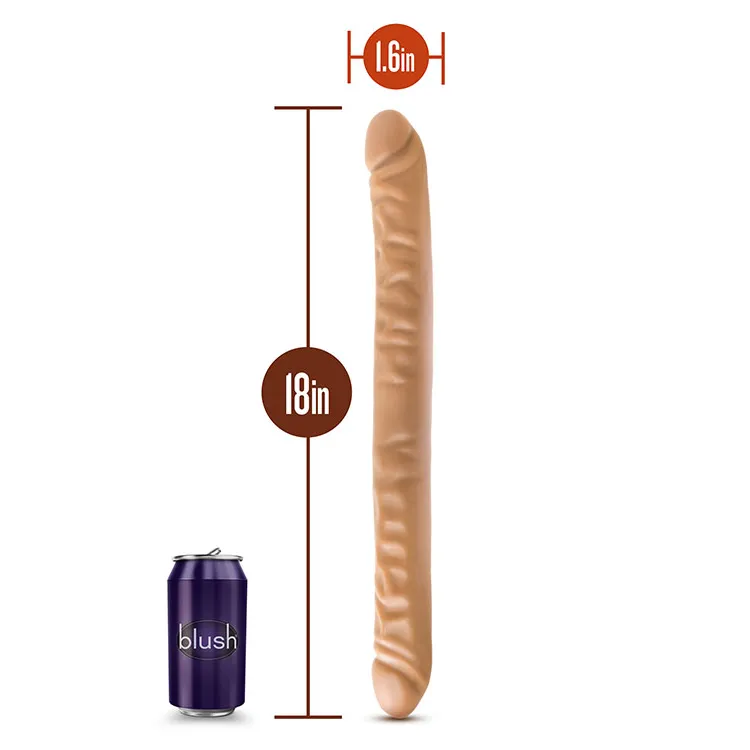 Подвійний фалоімітатор DR SKIN 18inch MOCHA 6 Подвійний фалоімітатор DR SKIN 18inch MOCHA - Зображення 4