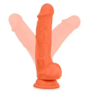Фалоімітатор з подвійною щільністю Blush NEO ELITE 7.5 INCH ORANGE - Зображення 3