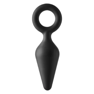 Alternative view of Анальна пробка чорна Dreamtoys FANTASSTIC з кільцем, Medium