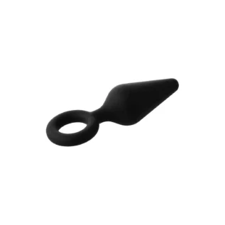 Анальна пробка чорна Dreamtoys FANTASSTIC з кільцем, Medium - Зображення 5