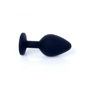Анальна пробка чорна з каменем Plug-Jewellery Black Silicon PLUG Medium-Pink Diamond - Зображення 5