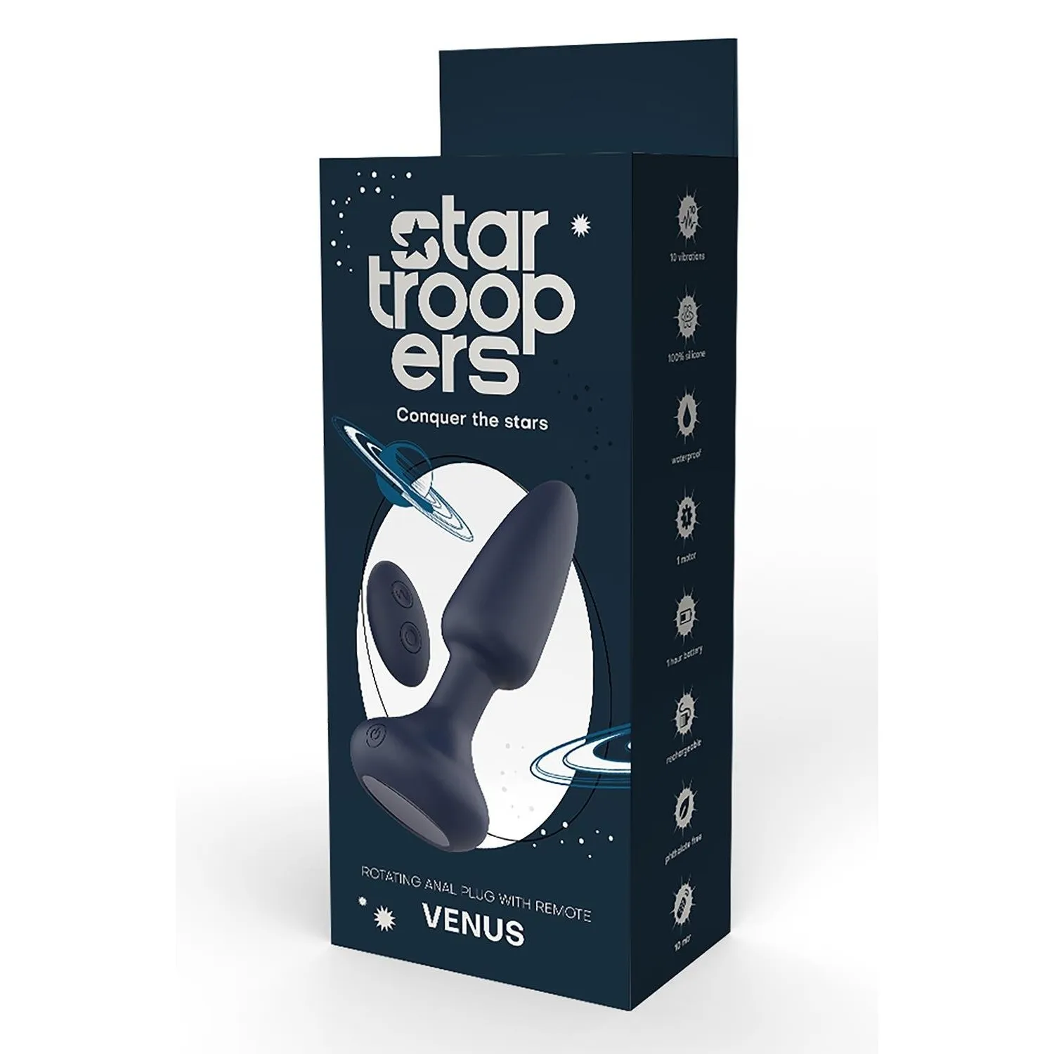 Анальна пробка DreamToys Startroopers Venus з дистанційним пультом керування, чорна 15 Анальна пробка DreamToys Startroopers Venus з дистанційним пультом керування, чорна - Зображення 13