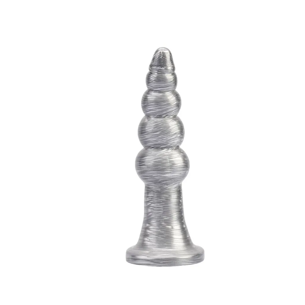 Анальна пробка рельєфна Chisa Dark Muscle 16.5 х 4.2 см Silver, розмір L 4 Анальна пробка рельєфна Chisa Dark Muscle 16.5 х 4.2 см Silver, розмір L - Зображення 2