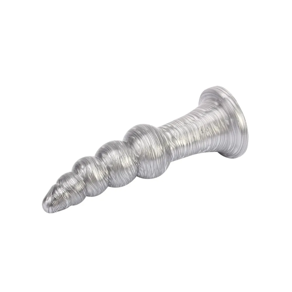 Анальна пробка рельєфна Chisa Dark Muscle 16.5 х 4.2 см Silver, розмір L 6 Анальна пробка рельєфна Chisa Dark Muscle 16.5 х 4.2 см Silver, розмір L - Зображення 4