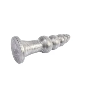 Анальна пробка рельєфна Chisa Dark Muscle 16.5 х 4.2 см Silver, розмір L 8 Анальна пробка рельєфна Chisa Dark Muscle 16.5 х 4.2 см Silver, розмір L - Зображення 3