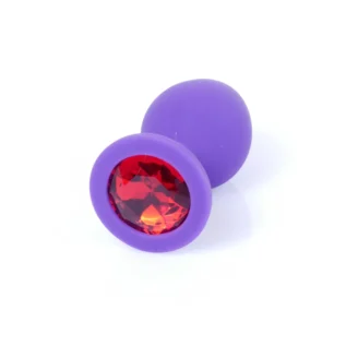 Alternative view of Анальная пробка с камнем Plug-Jewellery Purple Silicon PLUG Medium- Red Diamond размер М