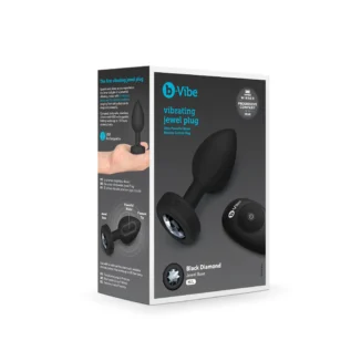 Анальна пробка з каменем з вібрацією M/L B-Vibe з дистанційним пультом керування, чорна - Зображення 11