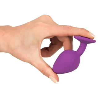 Анальна силіконова пробка з каменем You2Toys Colorful Joy Jewel, фіолетова, Medium - Зображення 4