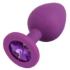 Зображення Анальна силіконова пробка з каменем You2Toys Colorful Joy Jewel, фіолетова, Medium