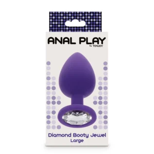 Анальна пробка з кристалом Toy Joy Diamond Booty Jewel, фіолетовий, Large - Зображення 5