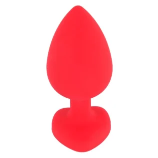 Alternative view of Анальна пробка з кристалом у вигляді серця You2Toys, червона