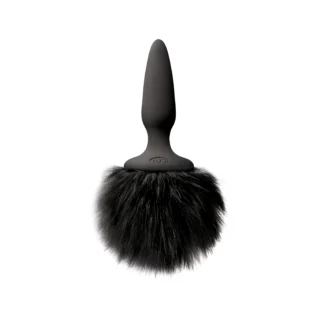 Alternative view of Анальна пробка з м'яким пухнастим хвостом кролика BUNNY TAILS MINI BLACK BLACK FUR