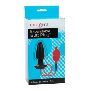 Анальна пробка із насосом-грушею Expandable Butt Plug, чорно-червона California Exotic - Зображення 5