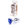 Анальна пробка з синім кристалом у вигляді серця Plug-Jewellery Silver Heart PLUG-Dark Blue 2 Зображення Анальна пробка з синім кристалом у вигляді серця Plug-Jewellery Silver Heart PLUG-Dark Blue